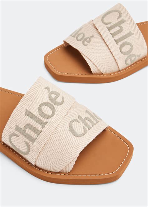 chloe woody flat sandals